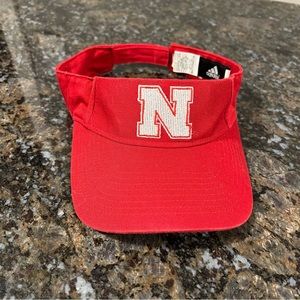 Nebraska Huskers Adidas Visor Cap Hat Adjustable Strap One Size